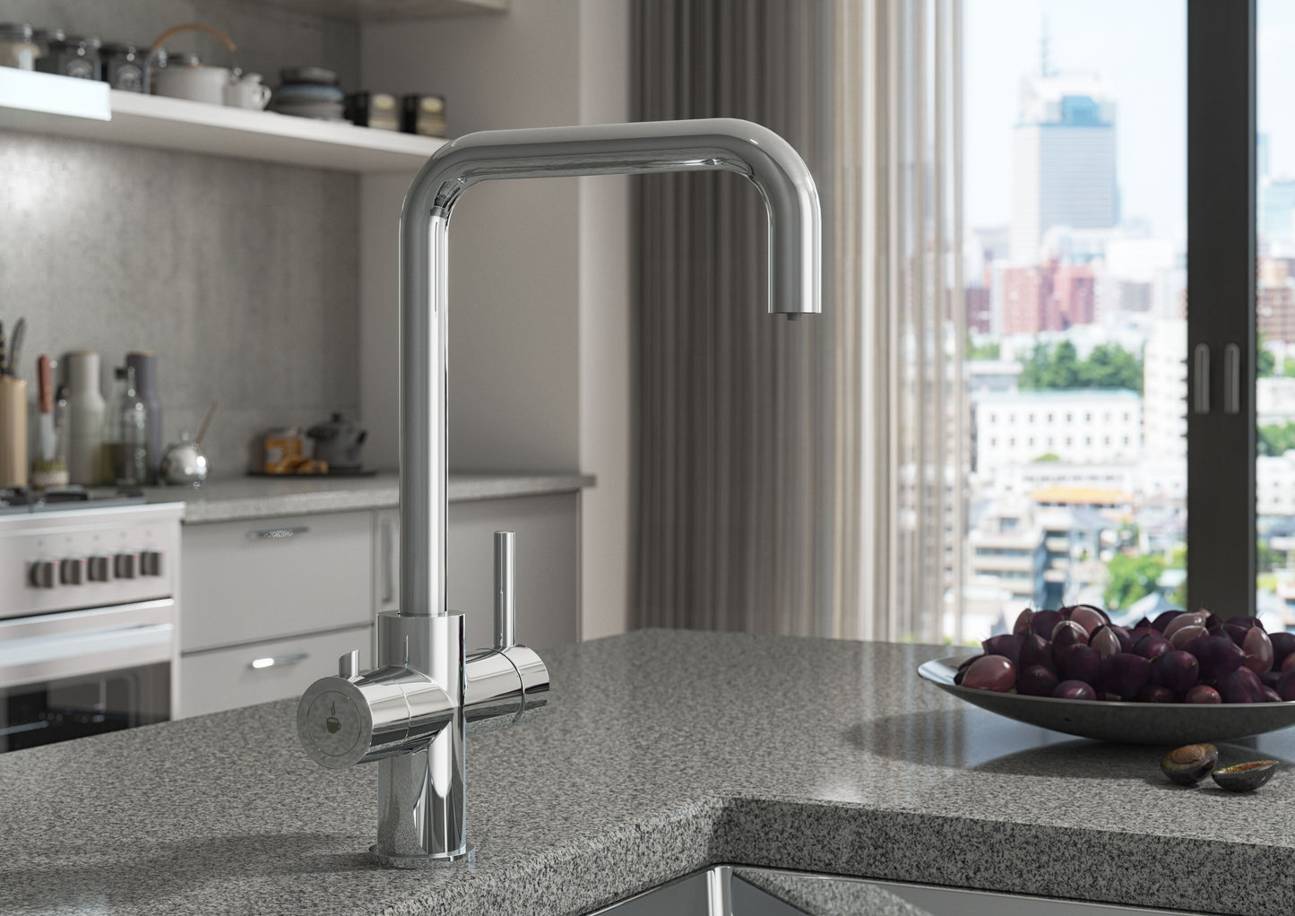 TapCo. 3-in-1 Instant Boiling Water Kitchen Tap Polished Chrome