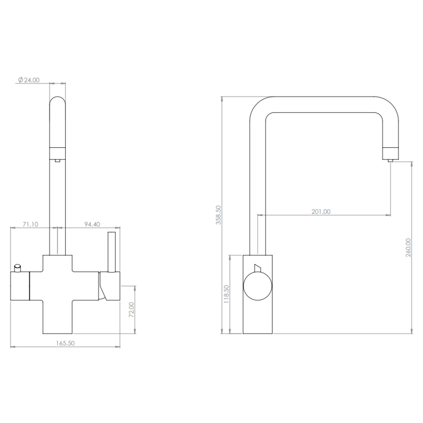 TapCo. 3-in-1 Instant Boiling Water Kitchen Tap Brushed Copper