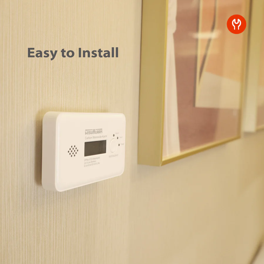 WISUALARM Carbon Monoxide Detector With 10 Years Battery