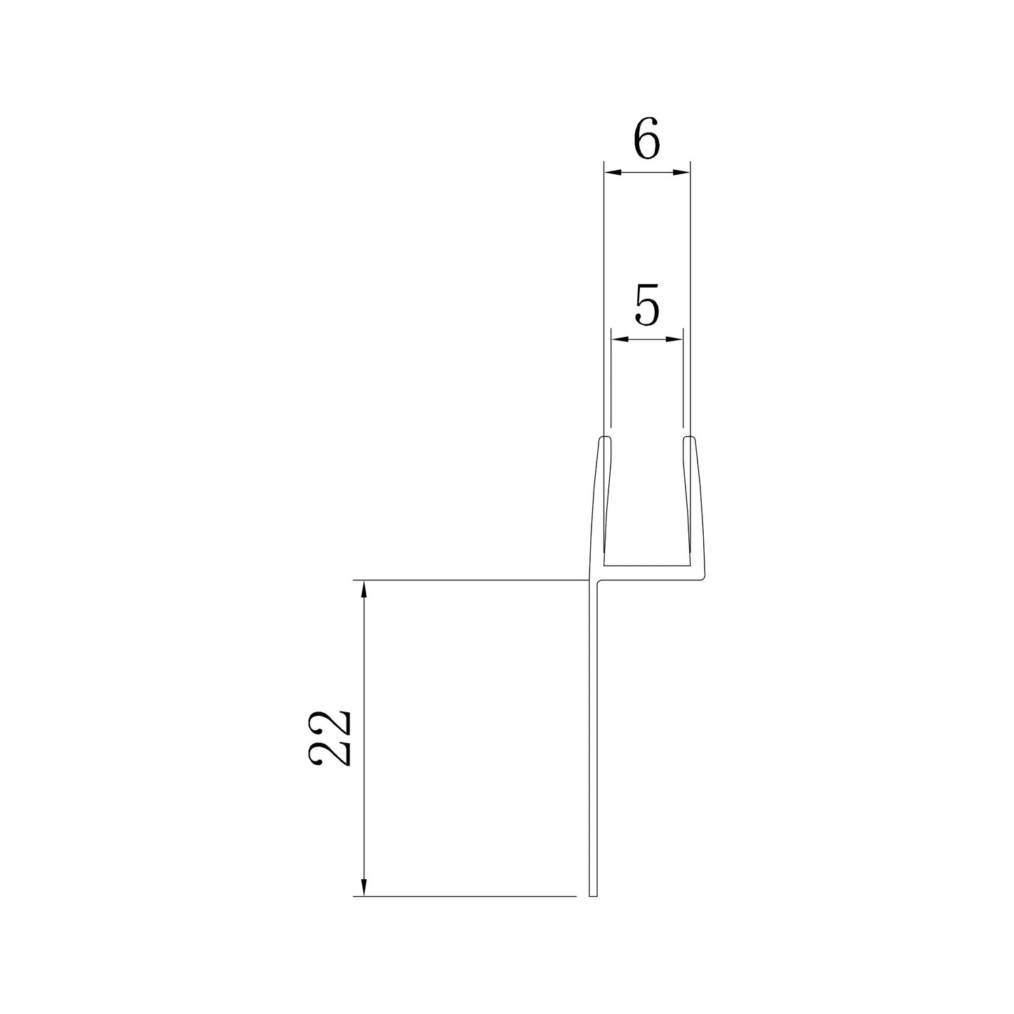Neo Replacement Bath Shower Seal 5-6mm x 1000mm Transparent