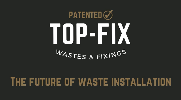 TOP-FIX Click Clack Bath Waste & Overflow Matt Black