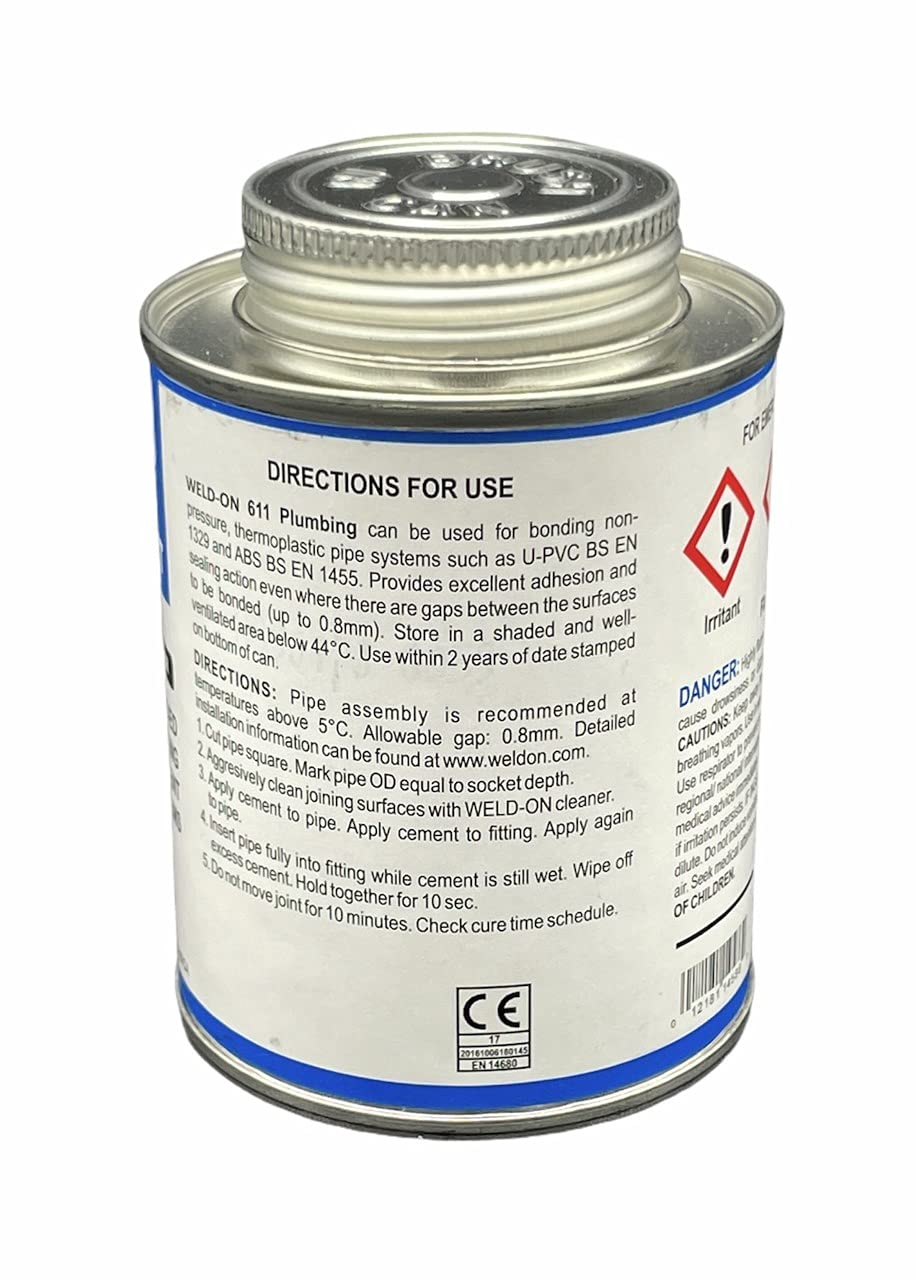 Weld-On 611 Solvent Weld Cement 250ml