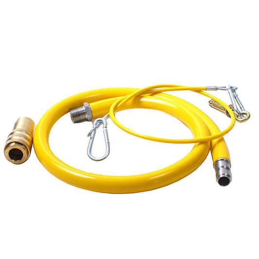 Catering Hose Commercial Quick Release Yellow Gas Catering Pipe Hose 1/2" X 1.25m