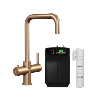 TapCo. 3-in-1 Instant Boiling Water Kitchen Tap Brushed Copper