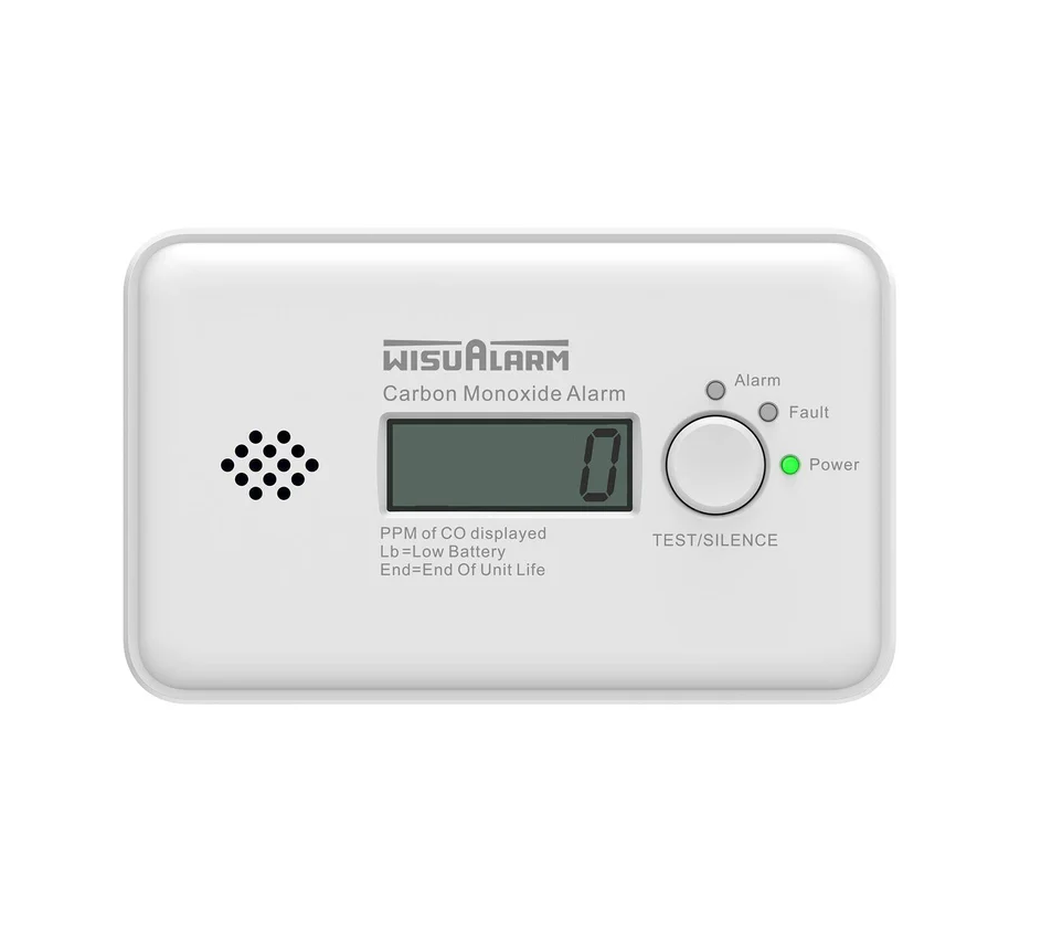 WISUALARM Carbon Monoxide Detector With 10 Years Battery