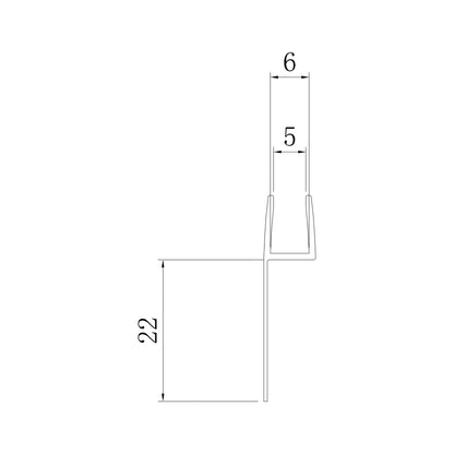 Neo Replacement Bath Shower Seal 5-6mm x 1000mm Transparent