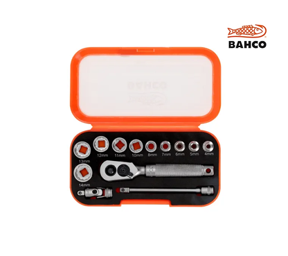 BAHCO 1/4in Drive Socket Set, 13 Piece SBS13MC10.5
