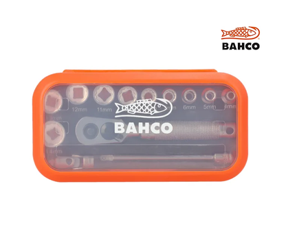 BAHCO 1/4in Drive Socket Set, 13 Piece SBS13MC10.5